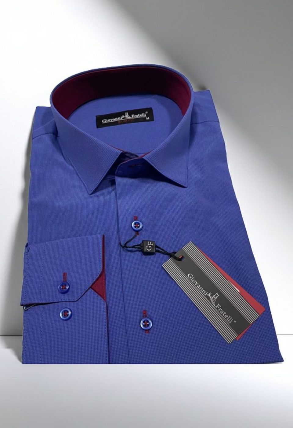 Slim Fit Uzun Kol Desenli Erkek Gömlek 3GMK310335088