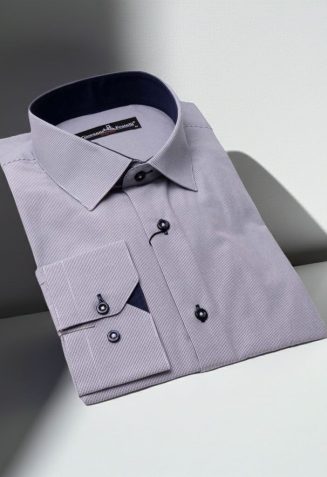 Slim Fit Uzun Kol Desenli Erkek Gömlek 3GMK310335146