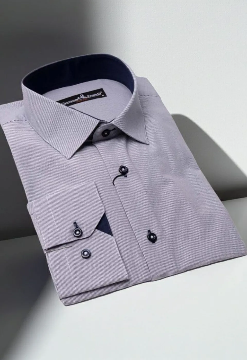 Slim Fit Uzun Kol Desenli Erkek Gömlek 3GMK310335146