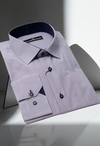 Slim Fit Uzun Kol Desenli Erkek Gömlek 3GMK310335146