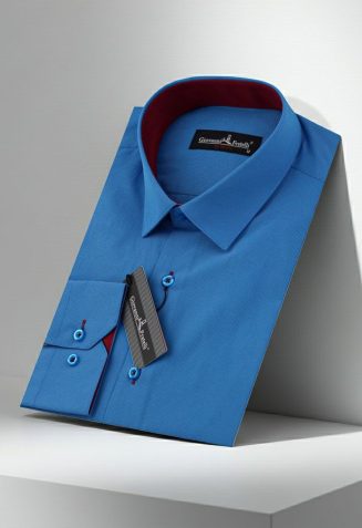 Slim Fit Uzun Kol Desenli Erkek Gömlek 3GMK310335A69