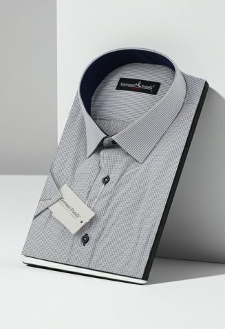 Slim Fit Kısa Kol Desenli Erkek Gömlek 3GMK330335002 - Giovanni Fratelli