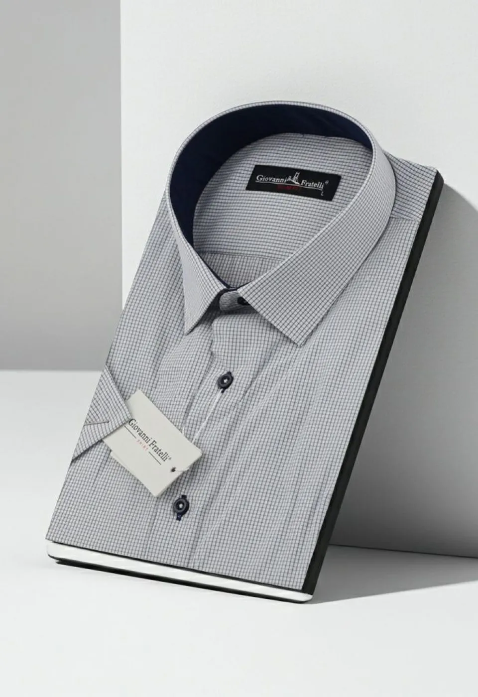 Slim Fit Kısa Kol Desenli Erkek Gömlek 3GMK330335002