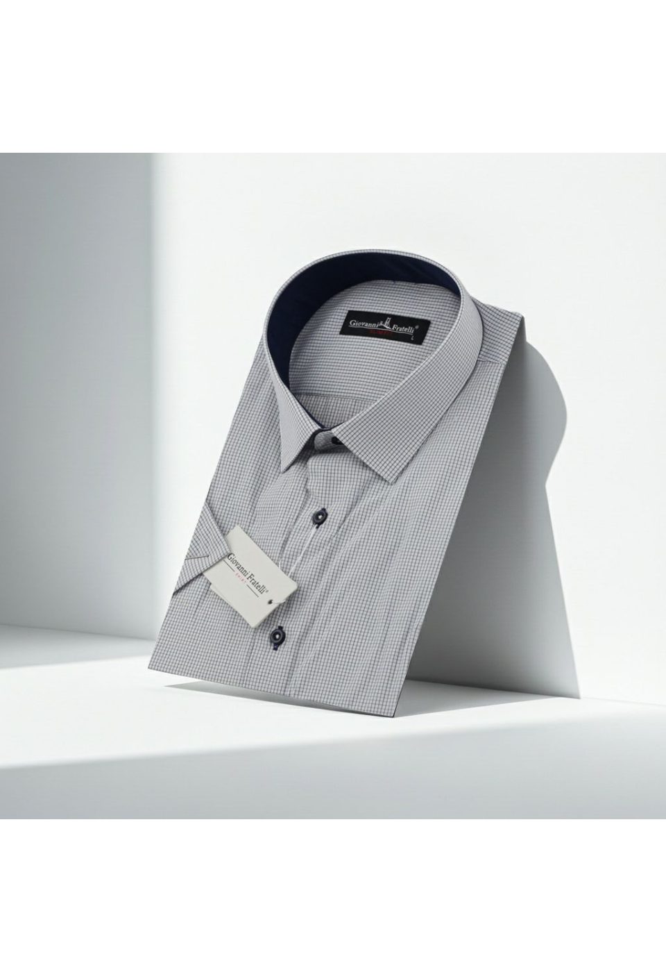 0335 CR K 002 Slim Fit Kısa Kol Desenli Erkek Gömlek 3GMK330335002 - Giovanni Fratelli