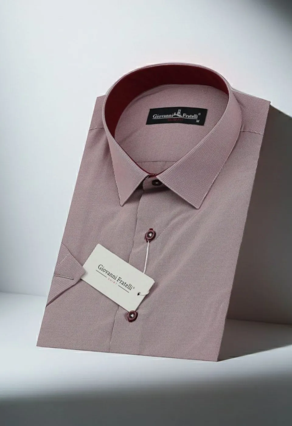 Slim Fit Kısa Kol Desenli Erkek Gömlek 3GMK330335007