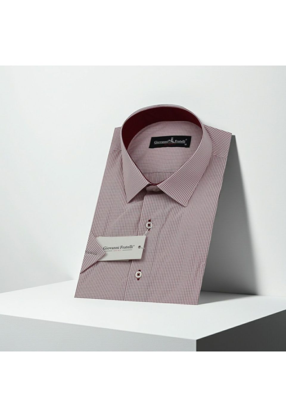 0335 CR K 012 Slim Fit Kısa Kol Desenli Erkek Gömlek 3GMK330335012 - Giovanni Fratelli