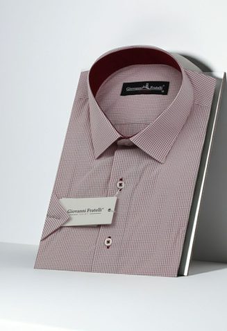 Slim Fit Kısa Kol Desenli Erkek Gömlek 3GMK330335012