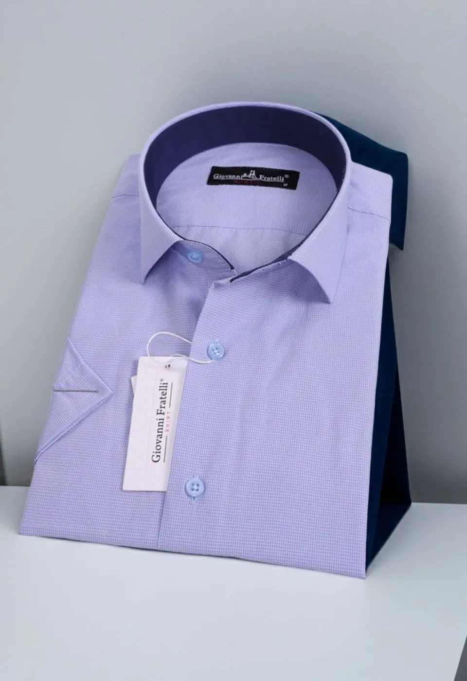 Slim Fit Kısa Kol Desenli Erkek Gömlek 3GMK330335013