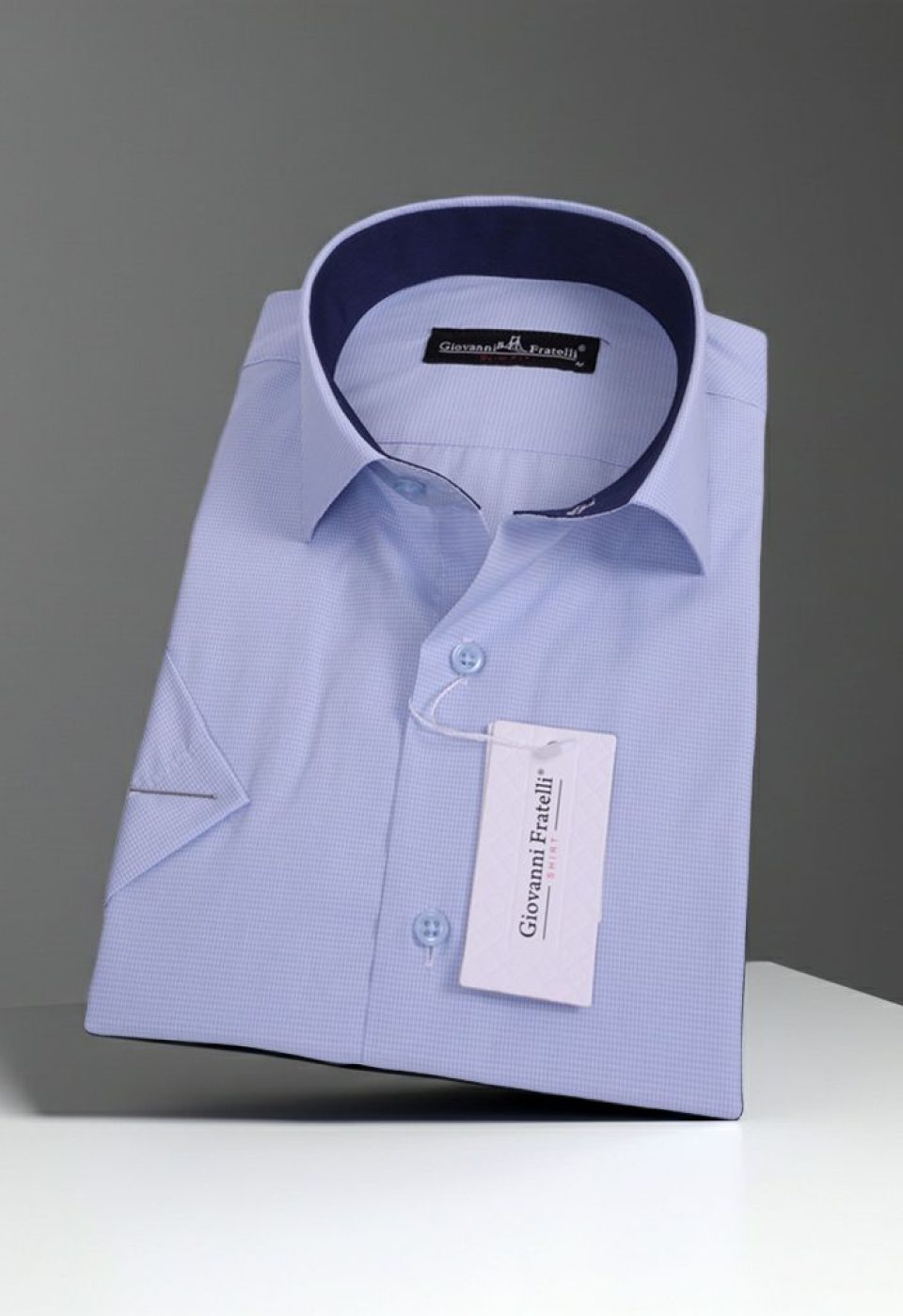 Slim Fit Kısa Kol Desenli Erkek Gömlek 3GMK330335014