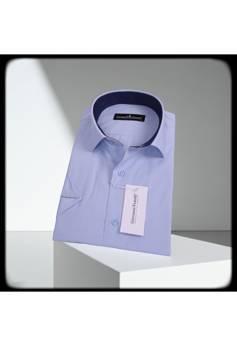 0335 CR K 014 Slim Fit Kısa Kol Desenli Erkek Gömlek 3GMK330335014 - Giovanni Fratelli