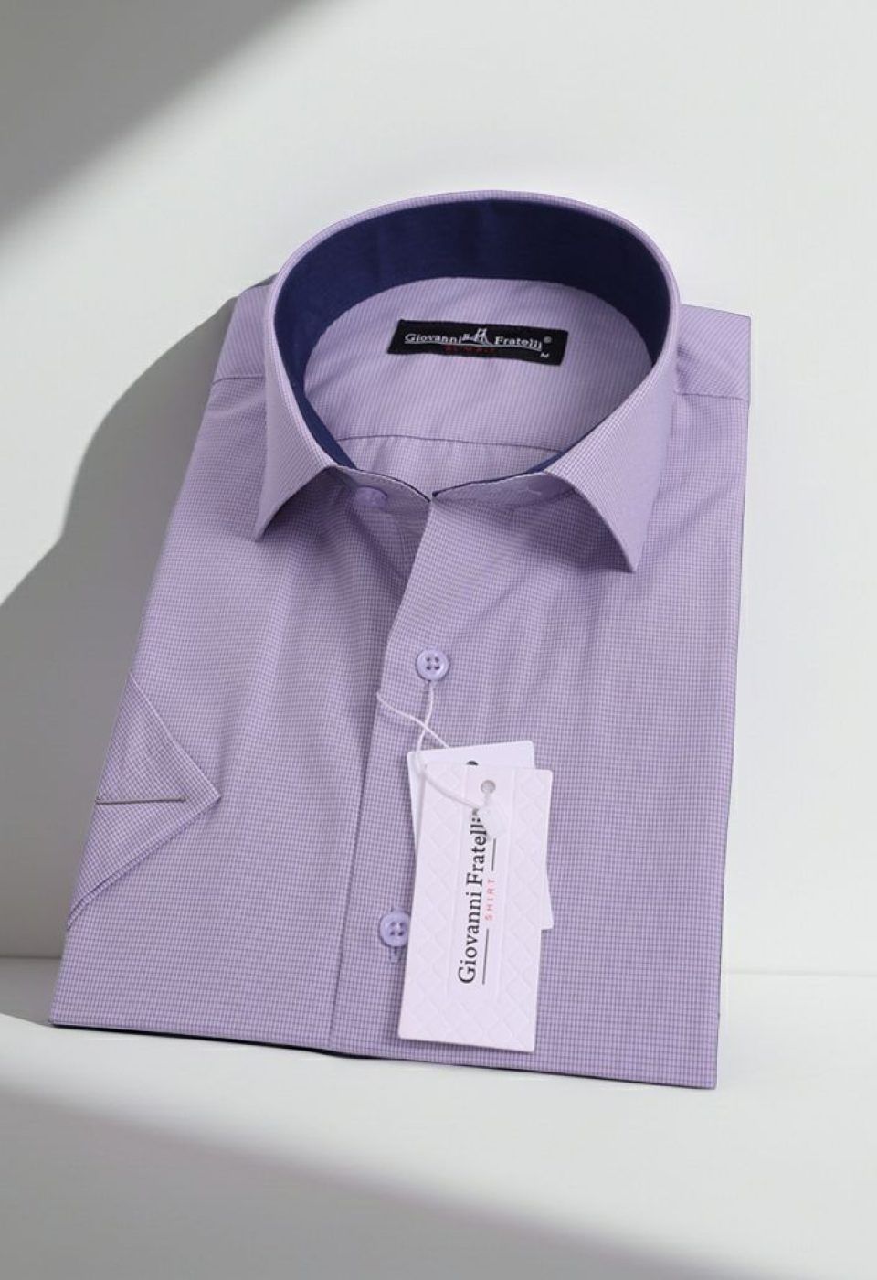 Slim Fit Kısa Kol Desenli Erkek Gömlek 3GMK330335015