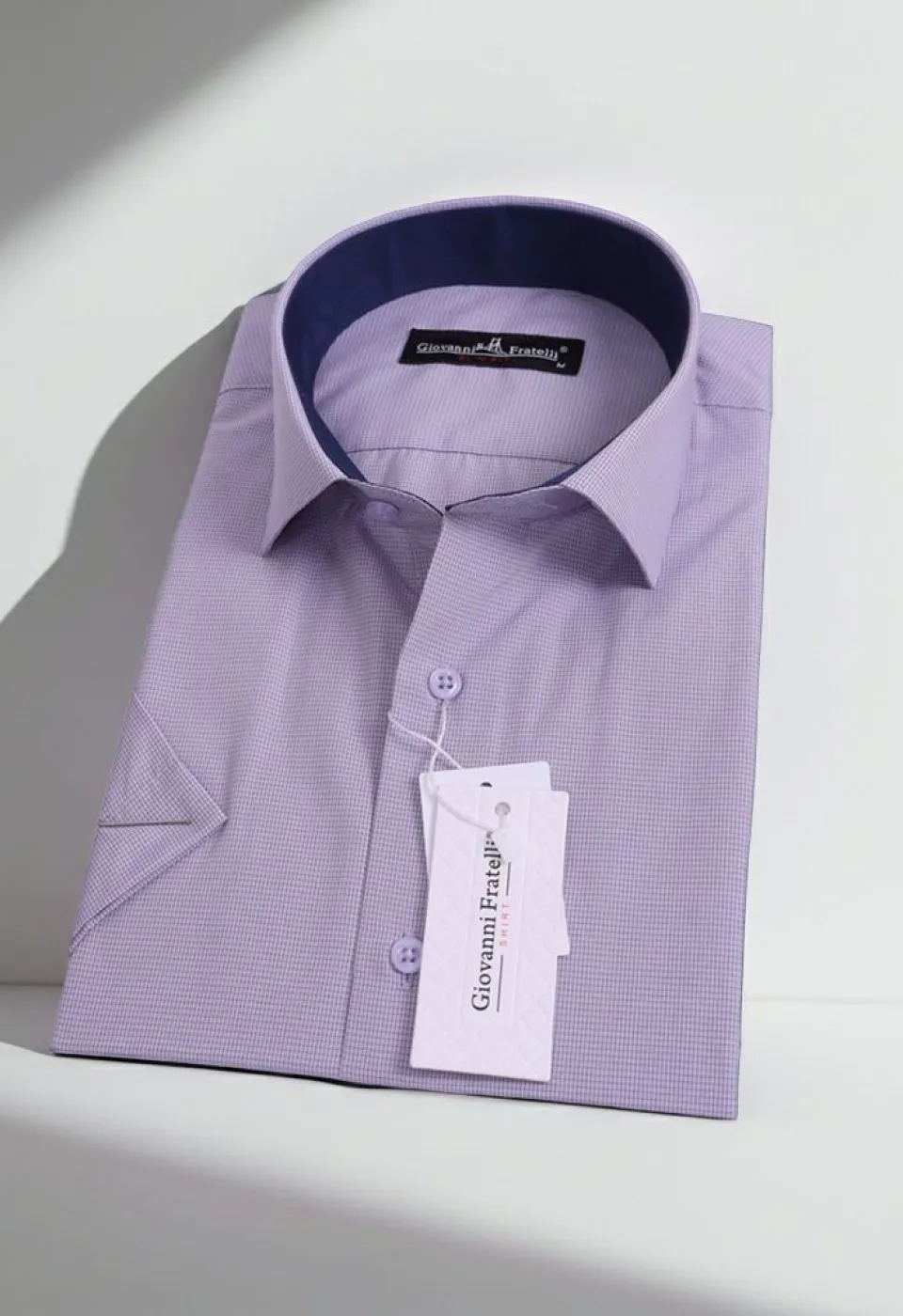Slim Fit Kısa Kol Desenli Erkek Gömlek 3GMK330335015