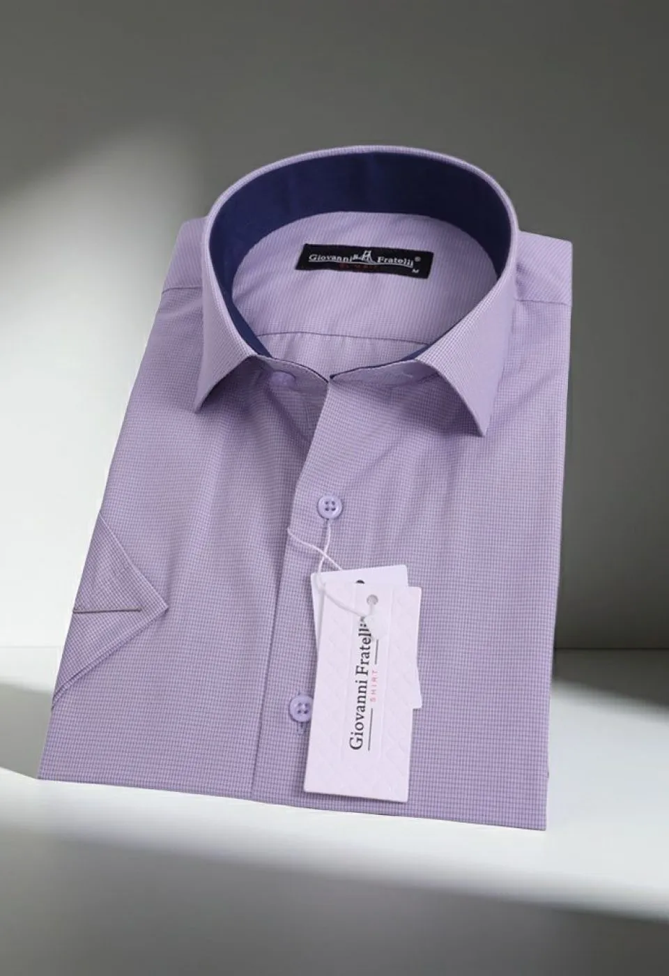 Slim Fit Kısa Kol Desenli Erkek Gömlek 3GMK330335015
