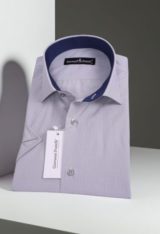 Slim Fit Kısa Kol Desenli Erkek Gömlek 3GMK330335016 Slim Fit Kısa Kol Desenli Erkek Gömlek 3GMK330335016