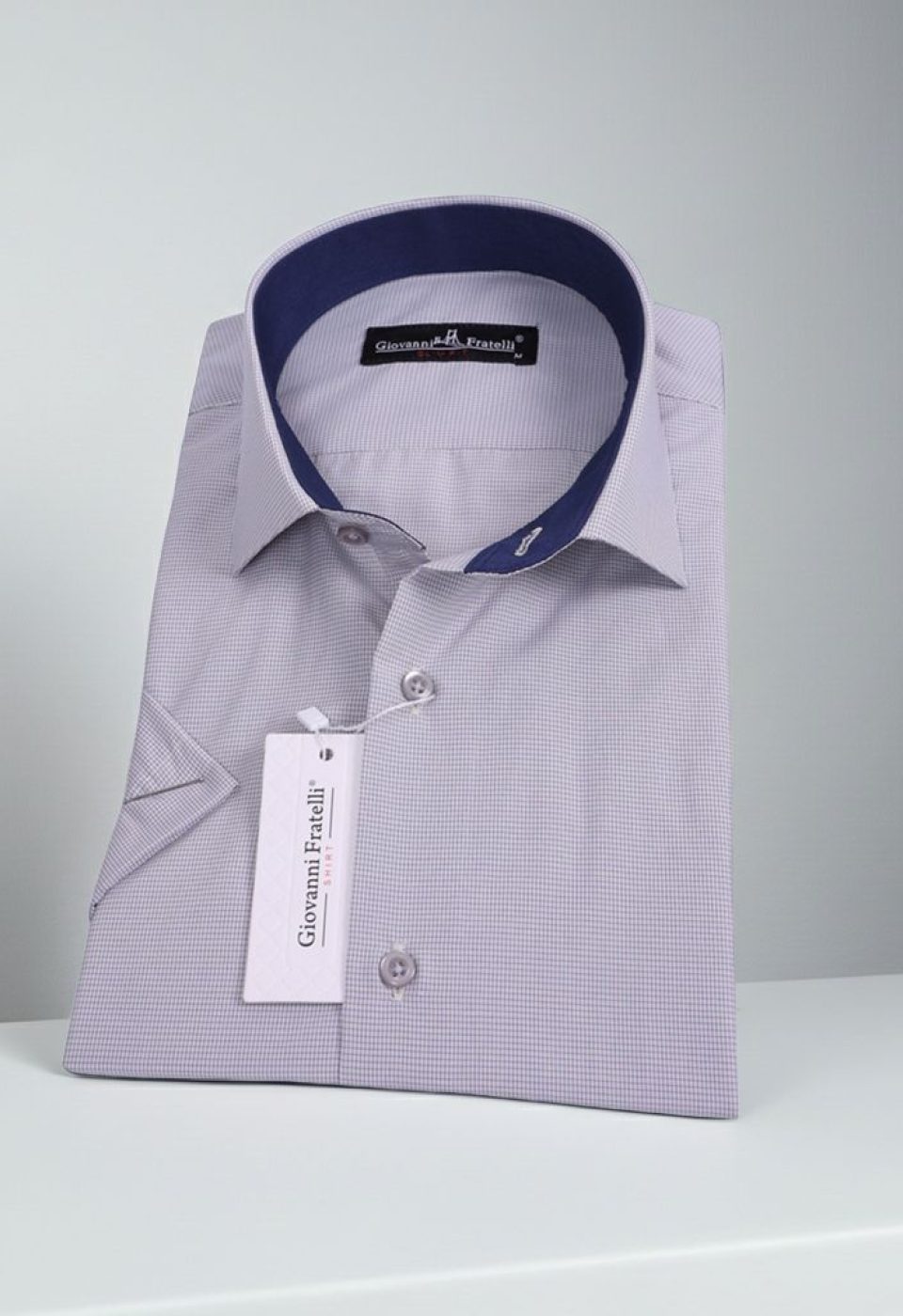 Slim Fit Kısa Kol Desenli Erkek Gömlek 3GMK330335016
