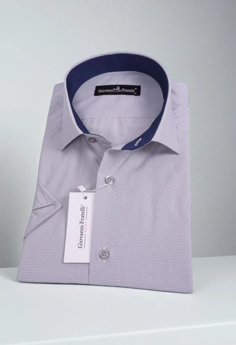 Slim Fit Kısa Kol Desenli Erkek Gömlek 3GMK330335016