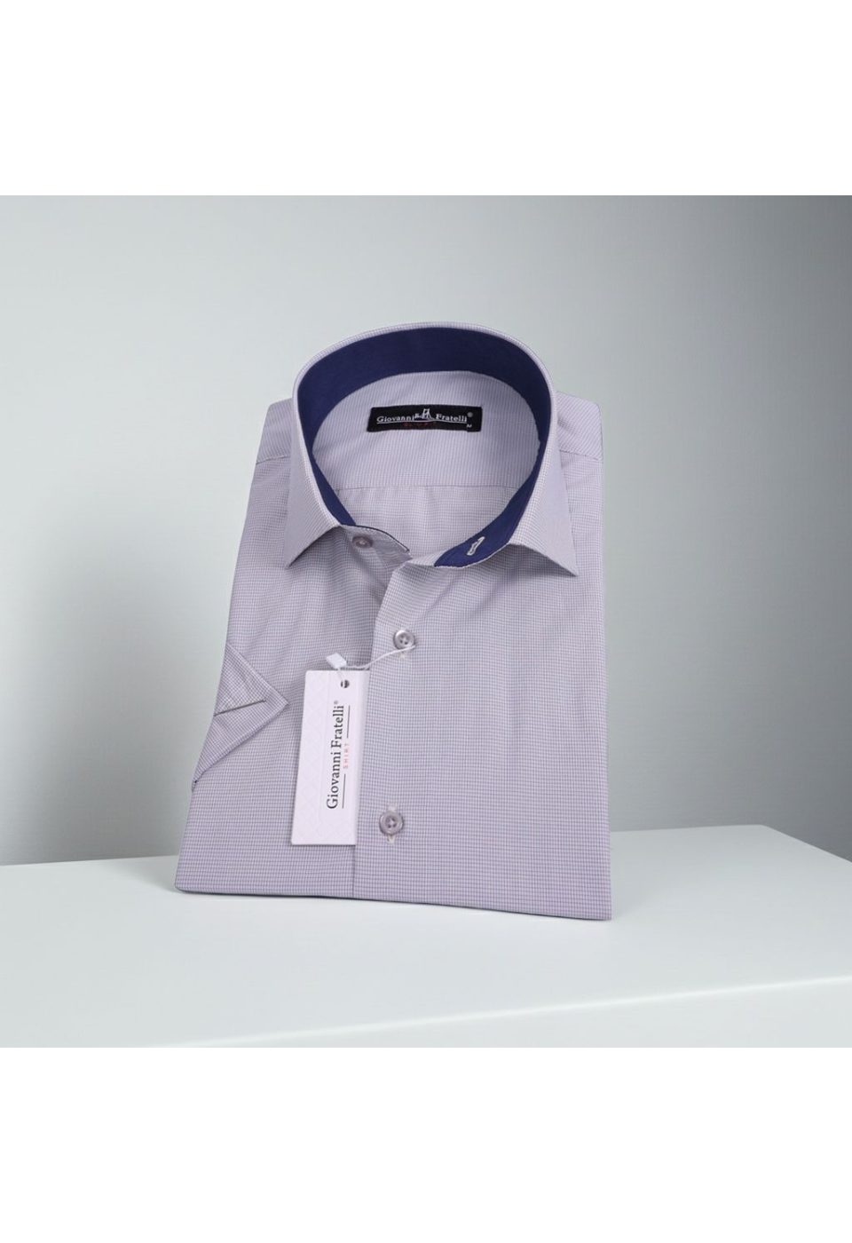 0335 CR K 016 Slim Fit Kısa Kol Desenli Erkek Gömlek 3GMK330335016 - Giovanni Fratelli