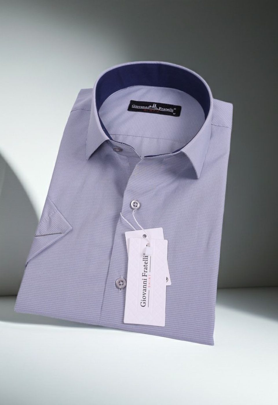 Slim Fit Kısa Kol Desenli Erkek Gömlek 3GMK330335017
