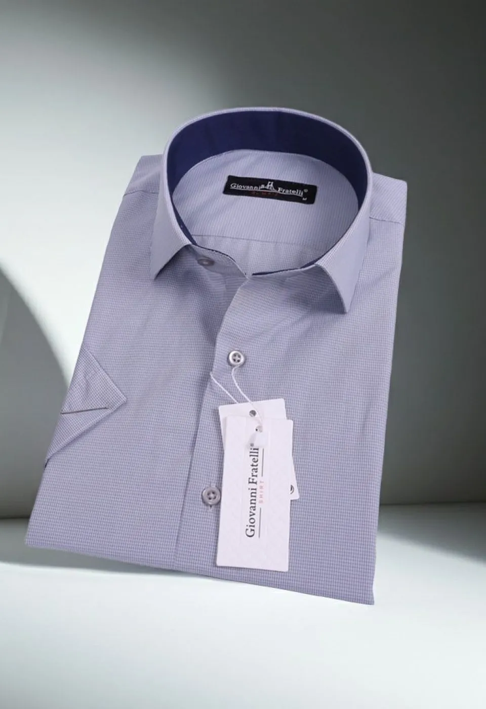 Slim Fit Kısa Kol Desenli Erkek Gömlek 3GMK330335017