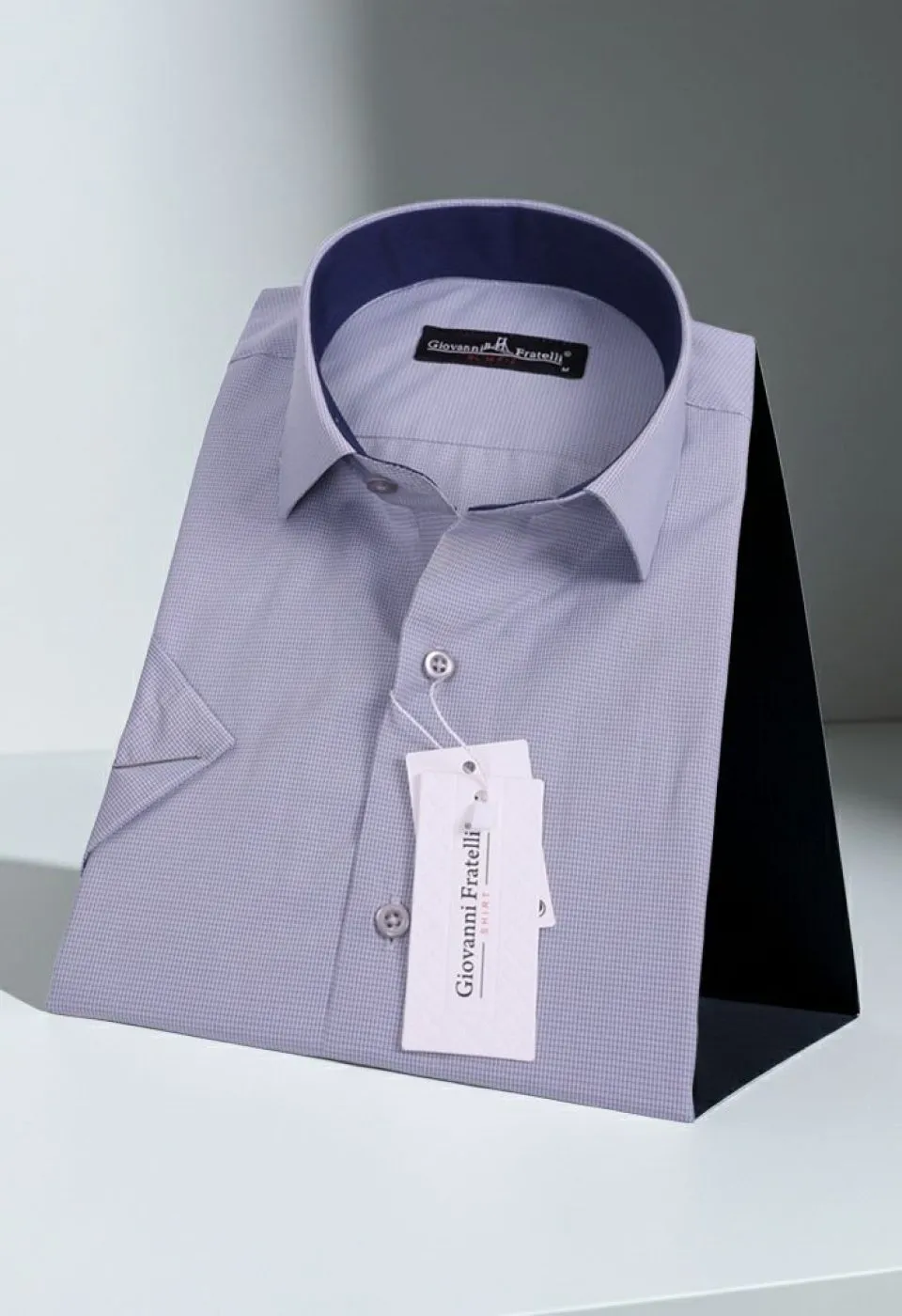 Slim Fit Kısa Kol Desenli Erkek Gömlek 3GMK330335017