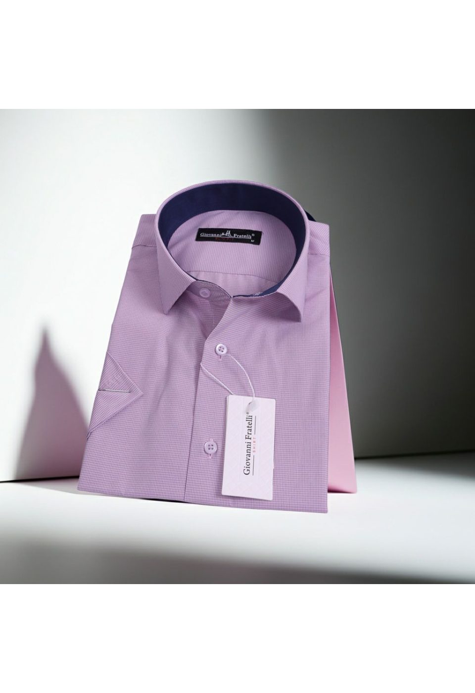 0335 CR K 019 Slim Fit Kısa Kol Desenli Erkek Gömlek 3GMK330335019 - Giovanni Fratelli