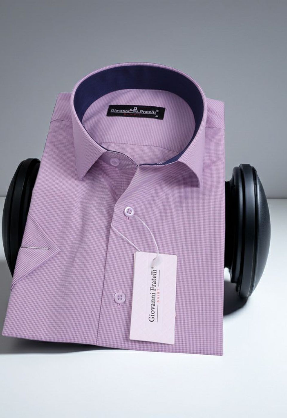 Slim Fit Kısa Kol Desenli Erkek Gömlek 3GMK330335019