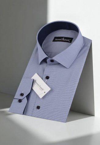 Slim Fit Uzun Kol Desenli Erkek Gömlek 3GMK310336002