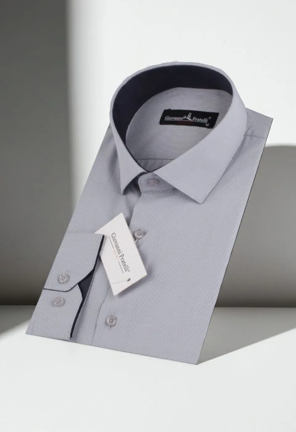 0336 CR 005 Slim Fit Uzun Kol Desenli Erkek Gömlek 3GMK310336005 - Giovanni Fratelli