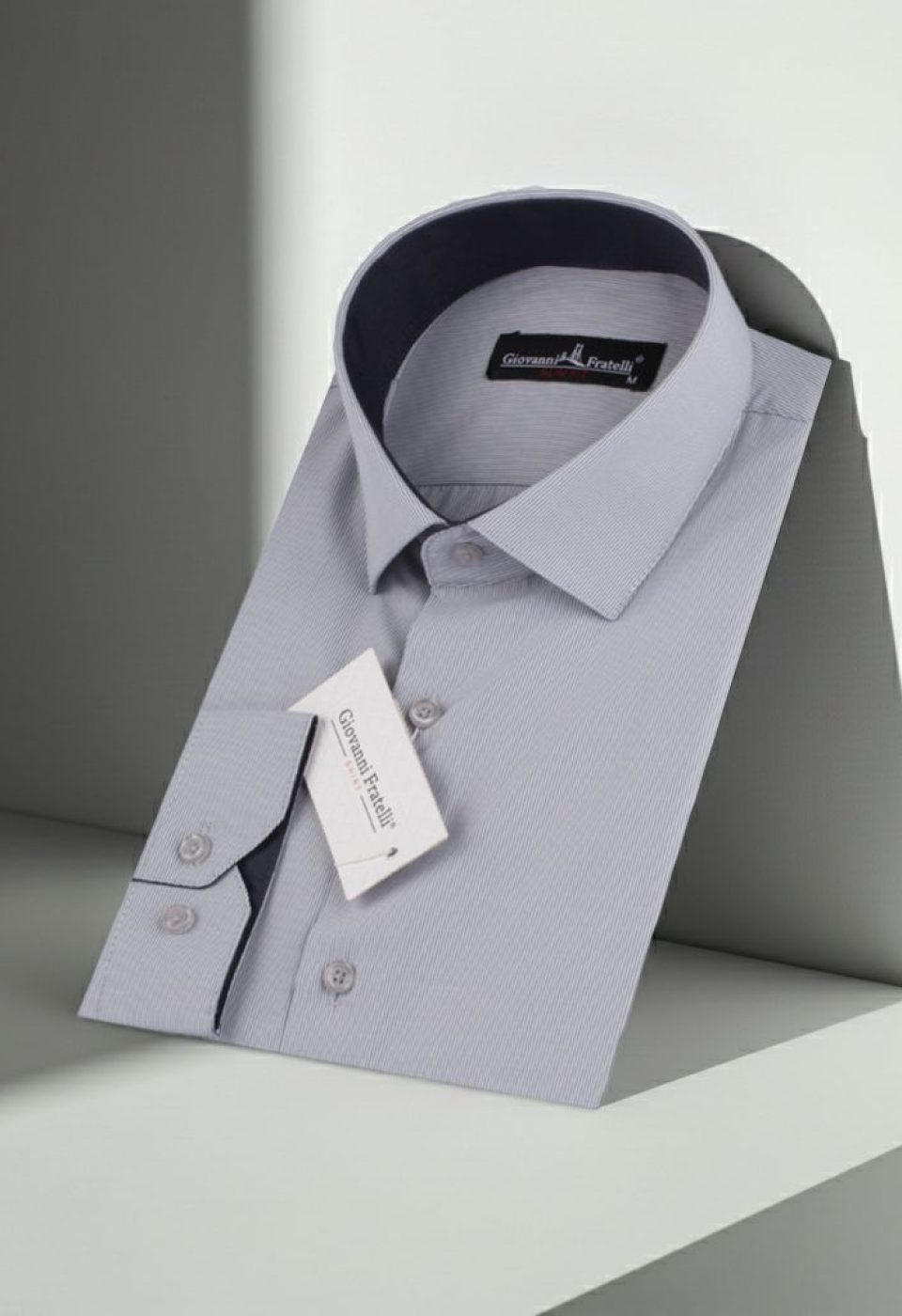 Slim Fit Uzun Kol Desenli Erkek Gömlek 3GMK310336005