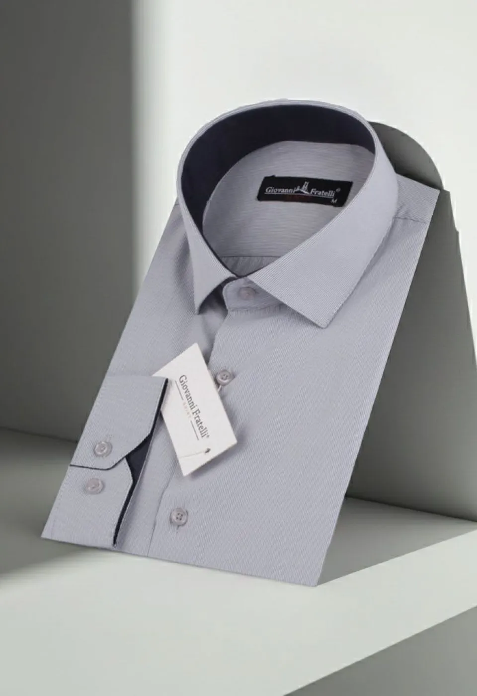 0336 CR 005 Slim Fit Uzun Kol Desenli Erkek Gömlek 3GMK310336005 - Giovanni Fratelli