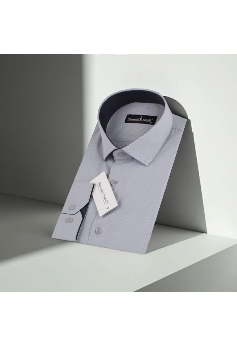 0336 CR 005 Slim Fit Uzun Kol Desenli Erkek Gömlek 3GMK310336005 - Giovanni Fratelli