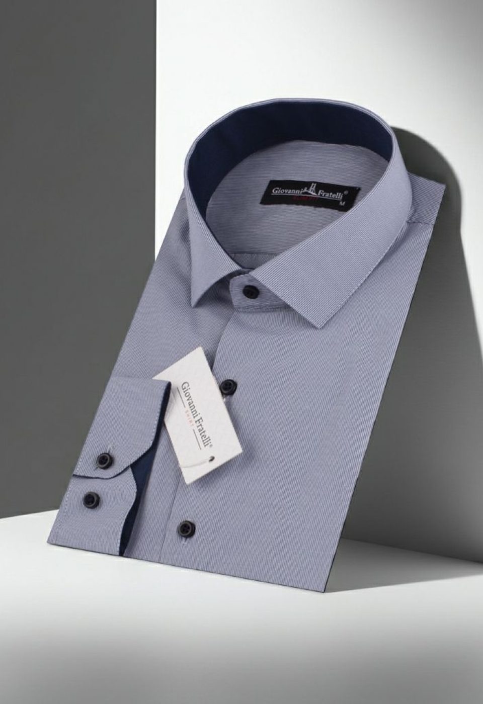 Slim Fit Uzun Kol Desenli Erkek Gömlek 3GMK310336007