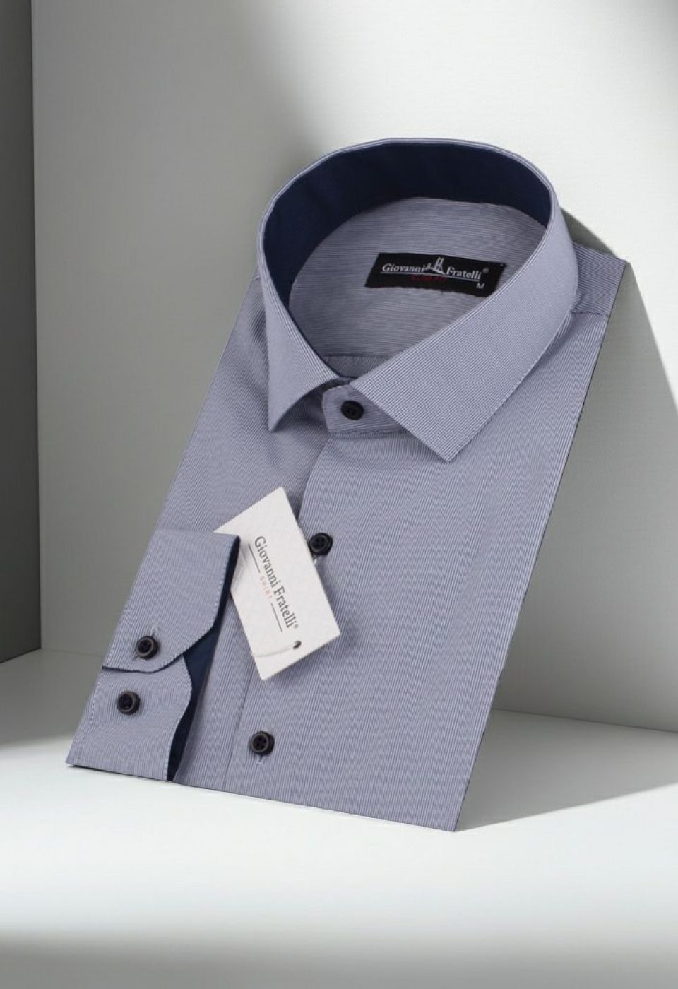 Slim Fit Uzun Kol Desenli Erkek Gömlek 3GMK310336007