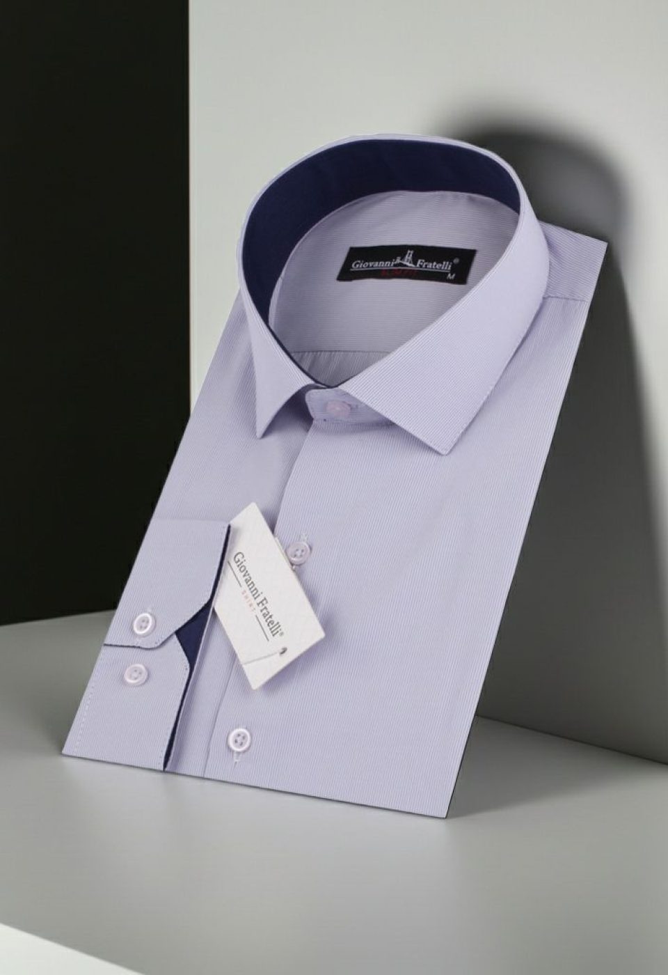 Slim Fit Uzun Kol Desenli Erkek Gömlek 3GMK310336009