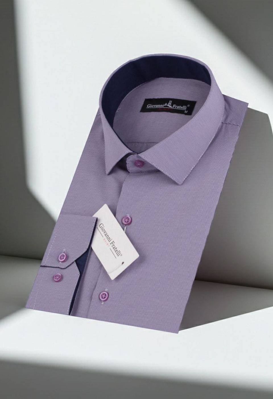 Slim Fit Uzun Kol Desenli Erkek Gömlek 3GMK310336013