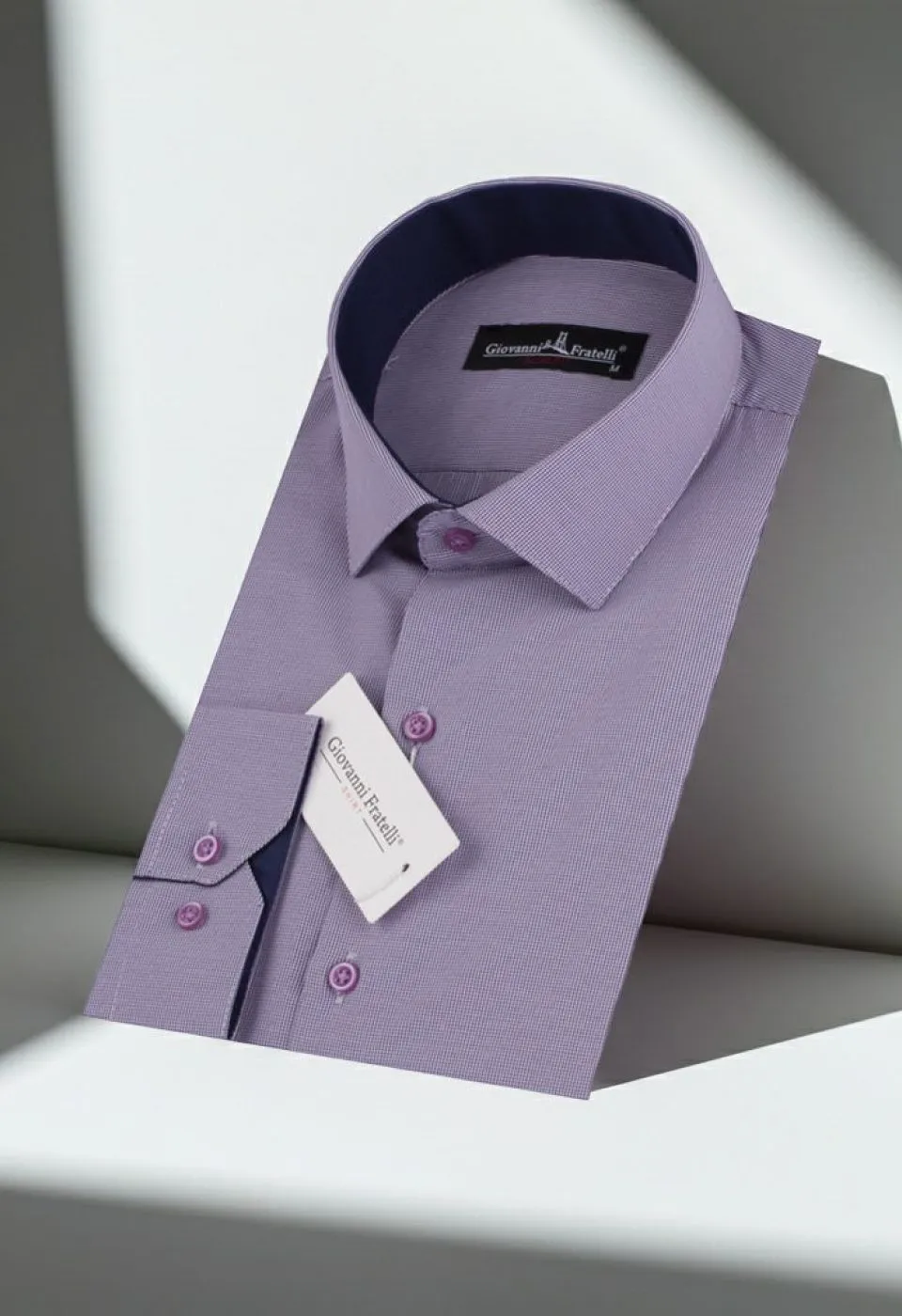 Slim Fit Uzun Kol Desenli Erkek Gömlek 3GMK310336013 - Giovanni Fratelli