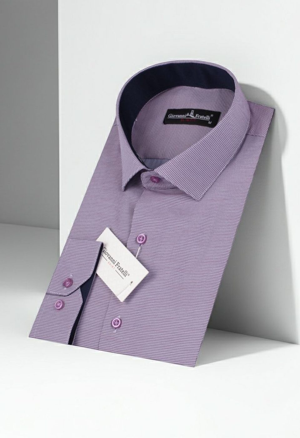 Slim Fit Uzun Kol Desenli Erkek Gömlek 3GMK310336023