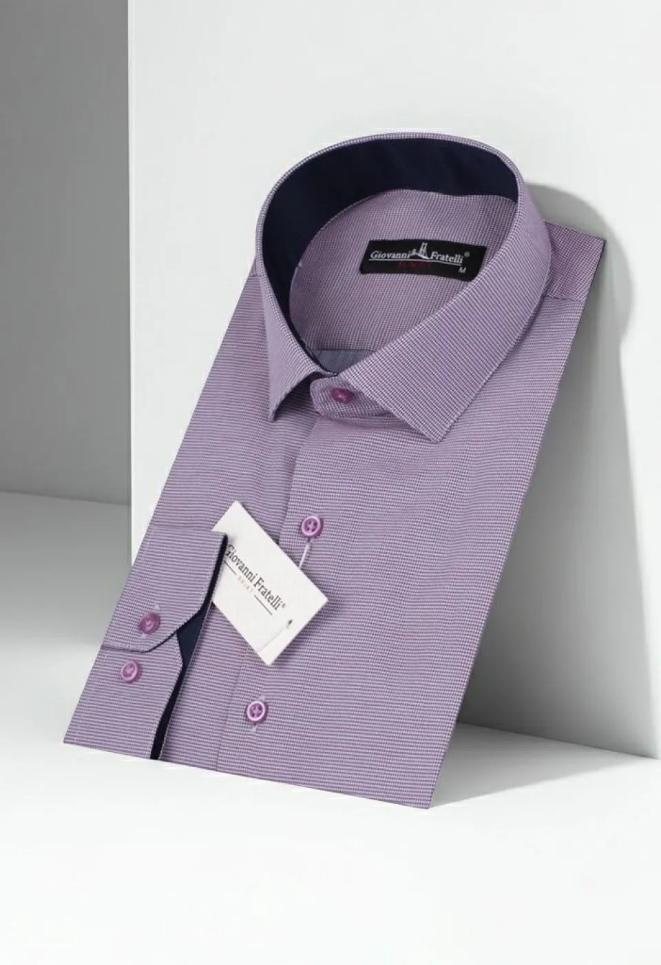 0336 CR 023 Slim Fit Uzun Kol Desenli Erkek Gömlek 3GMK310336023 - Giovanni Fratelli