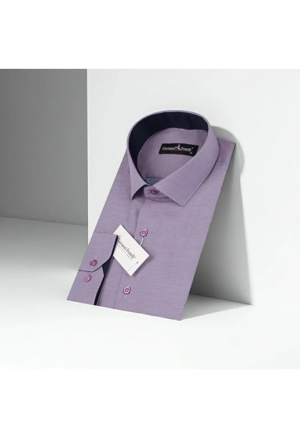 0336 CR 023 Slim Fit Uzun Kol Desenli Erkek Gömlek 3GMK310336023 - Giovanni Fratelli