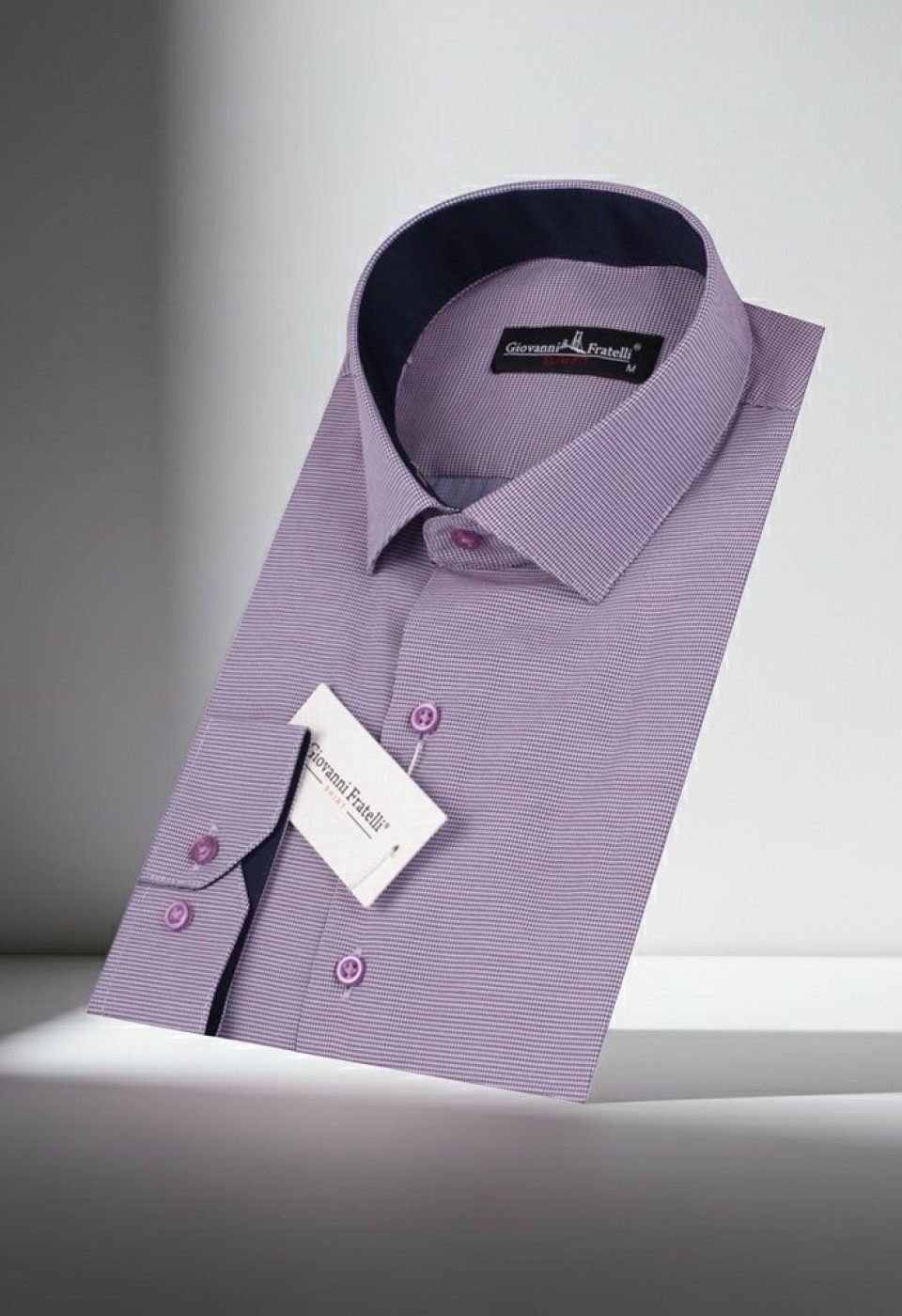 Slim Fit Uzun Kol Desenli Erkek Gömlek 3GMK310336023