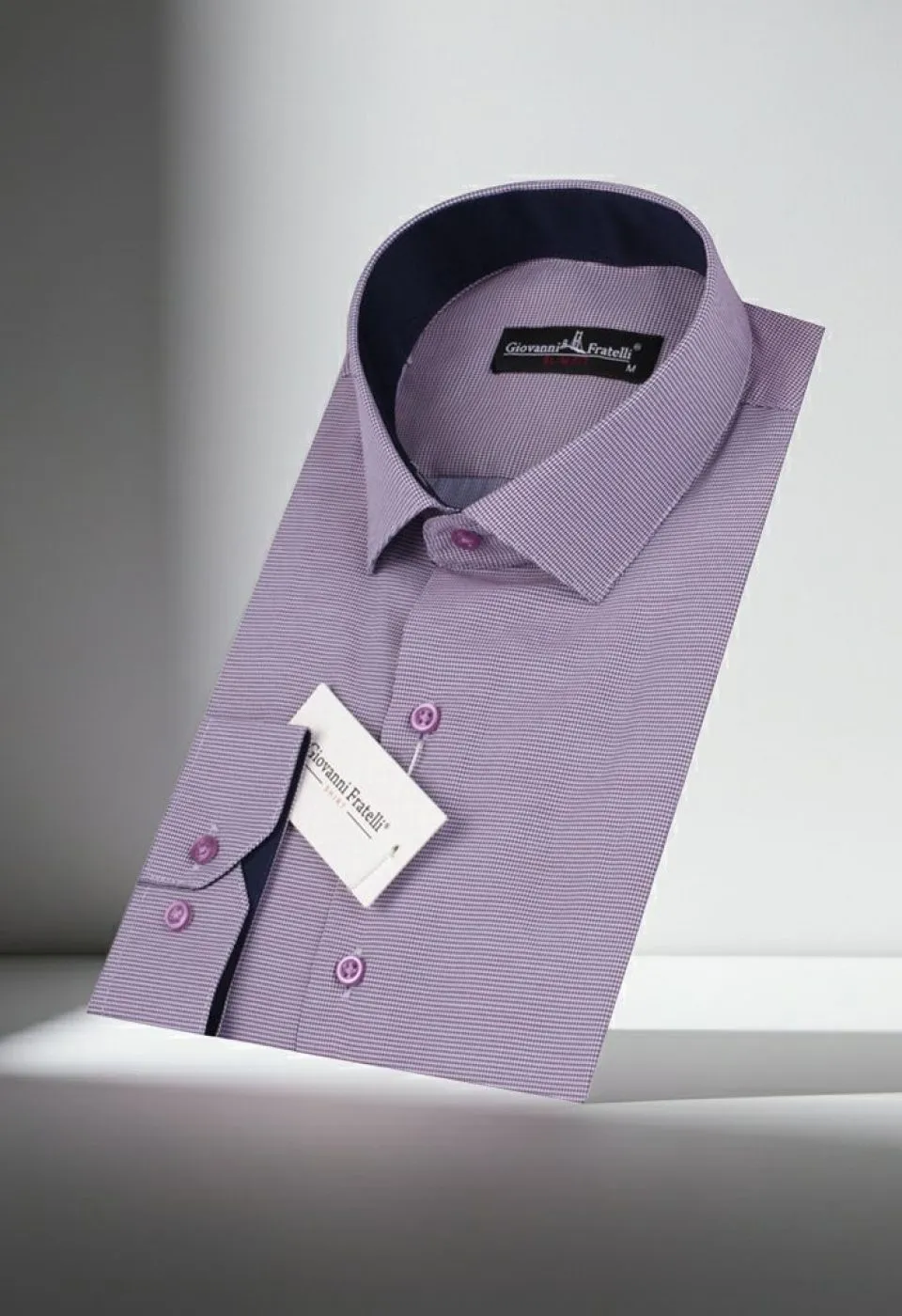 0336 CR 023 Slim Fit Uzun Kol Desenli Erkek Gömlek 3GMK310336023 - Giovanni Fratelli