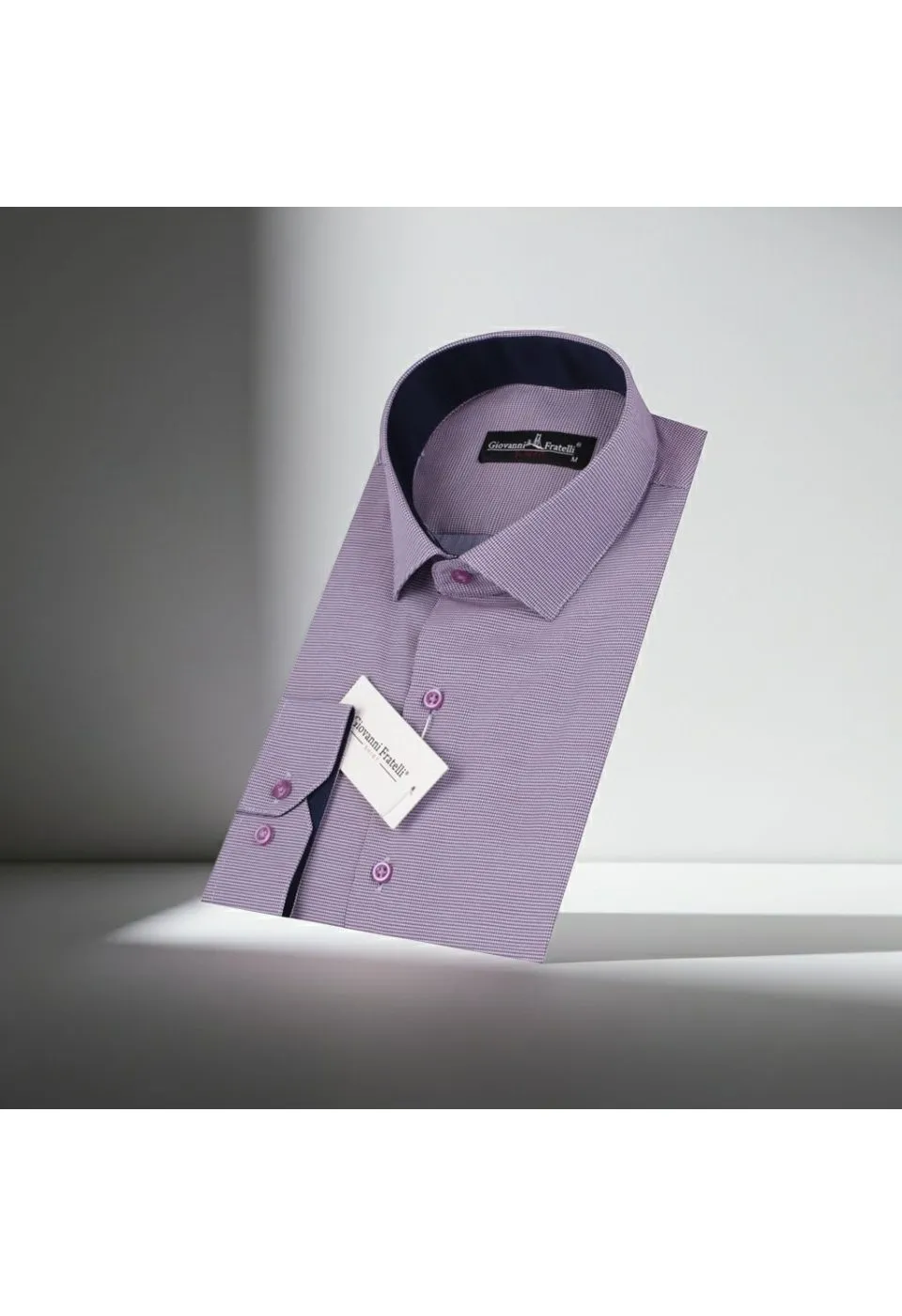 0336 CR 023 Slim Fit Uzun Kol Desenli Erkek Gömlek 3GMK310336023 - Giovanni Fratelli