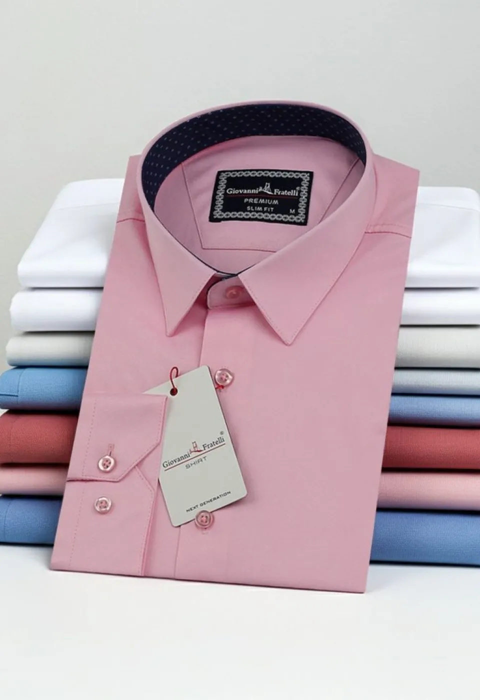 Slim Fit Uzun Kol Düz Renk Saten Erkek Gömlek 3GMK313029007