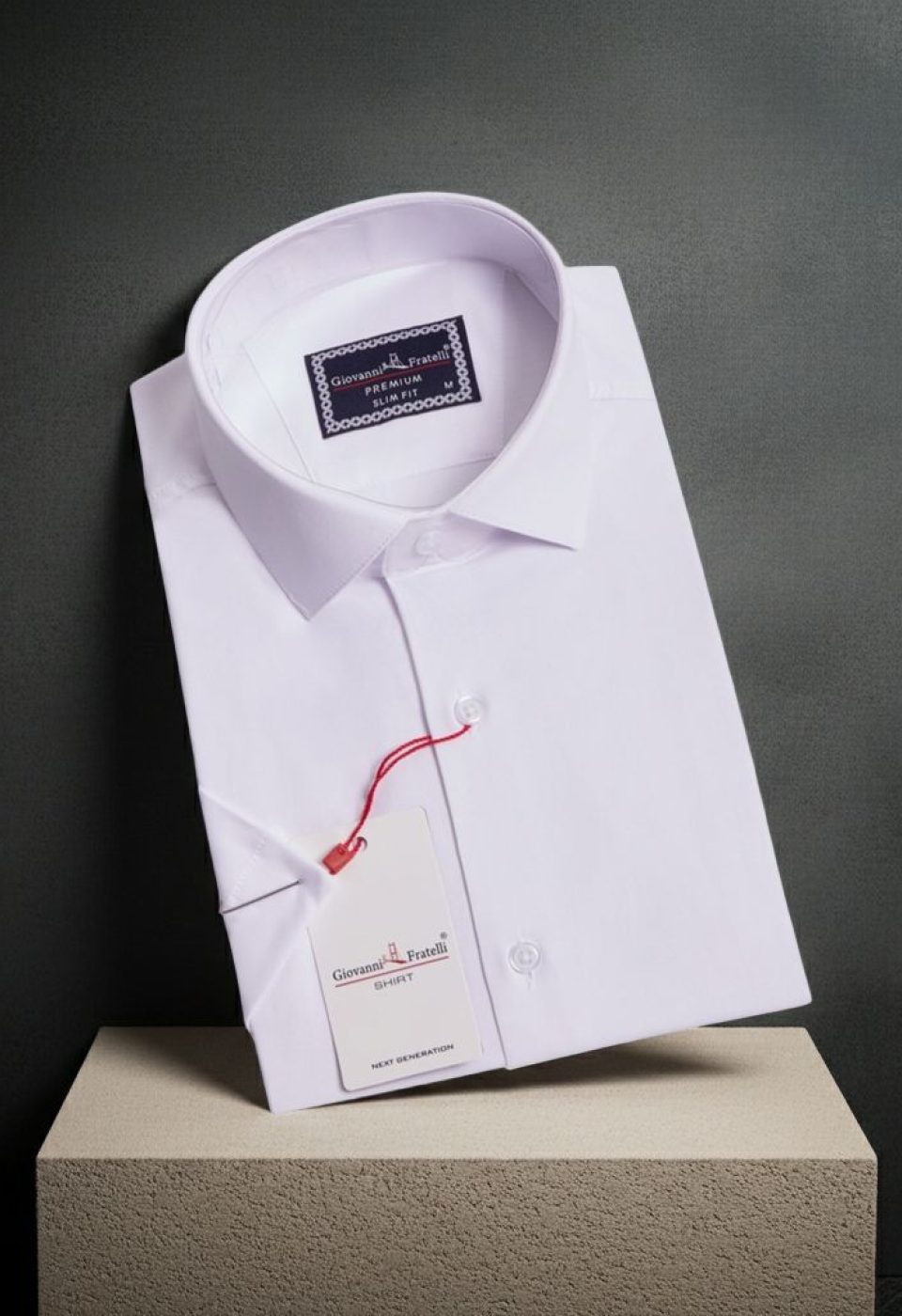 Slim Fit Kısa Kol Düz Renk Saten Erkek Gömlek 3GMK323030001