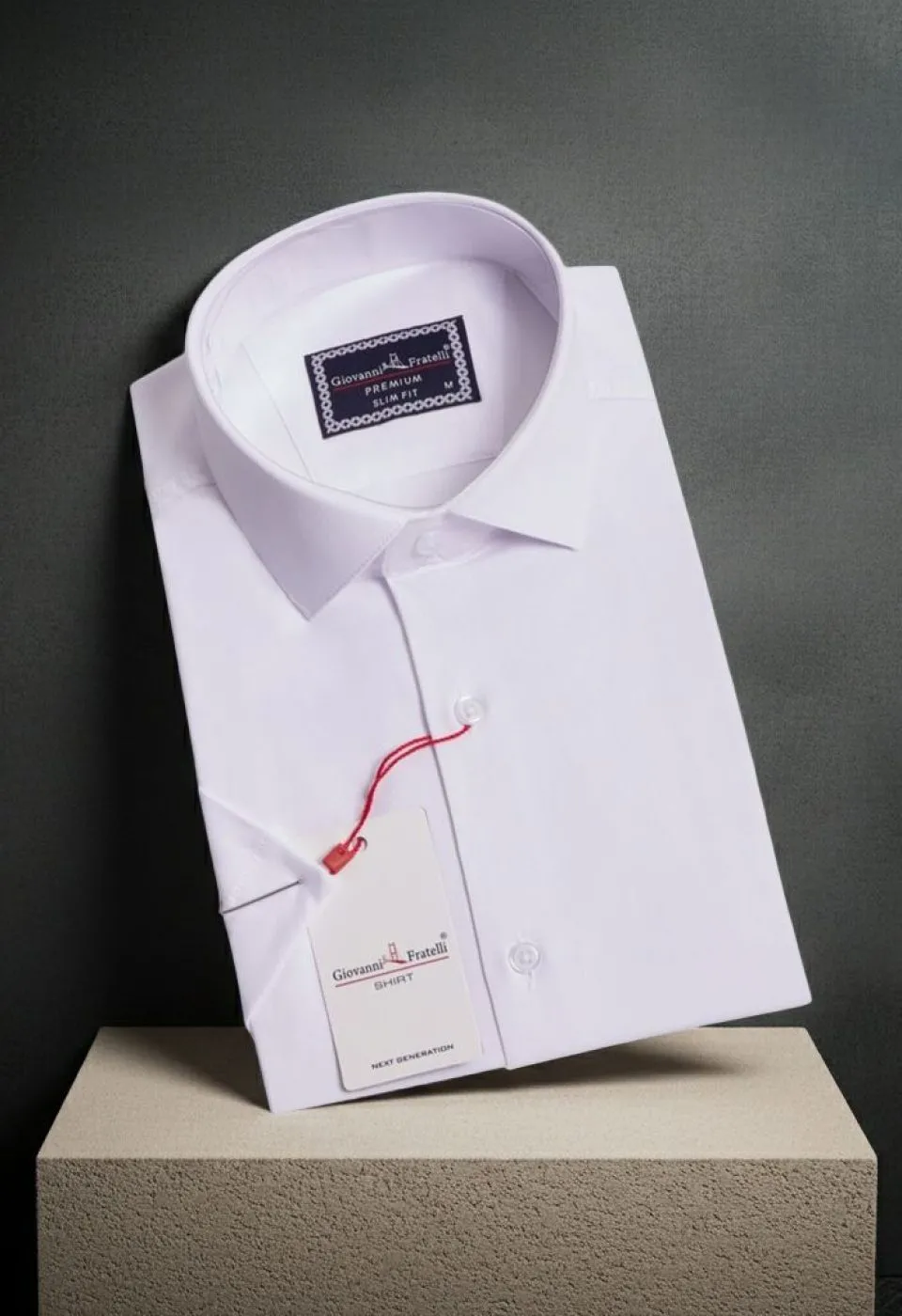 Slim Fit Kısa Kol Düz Renk Saten Erkek Gömlek 3GMK323030001