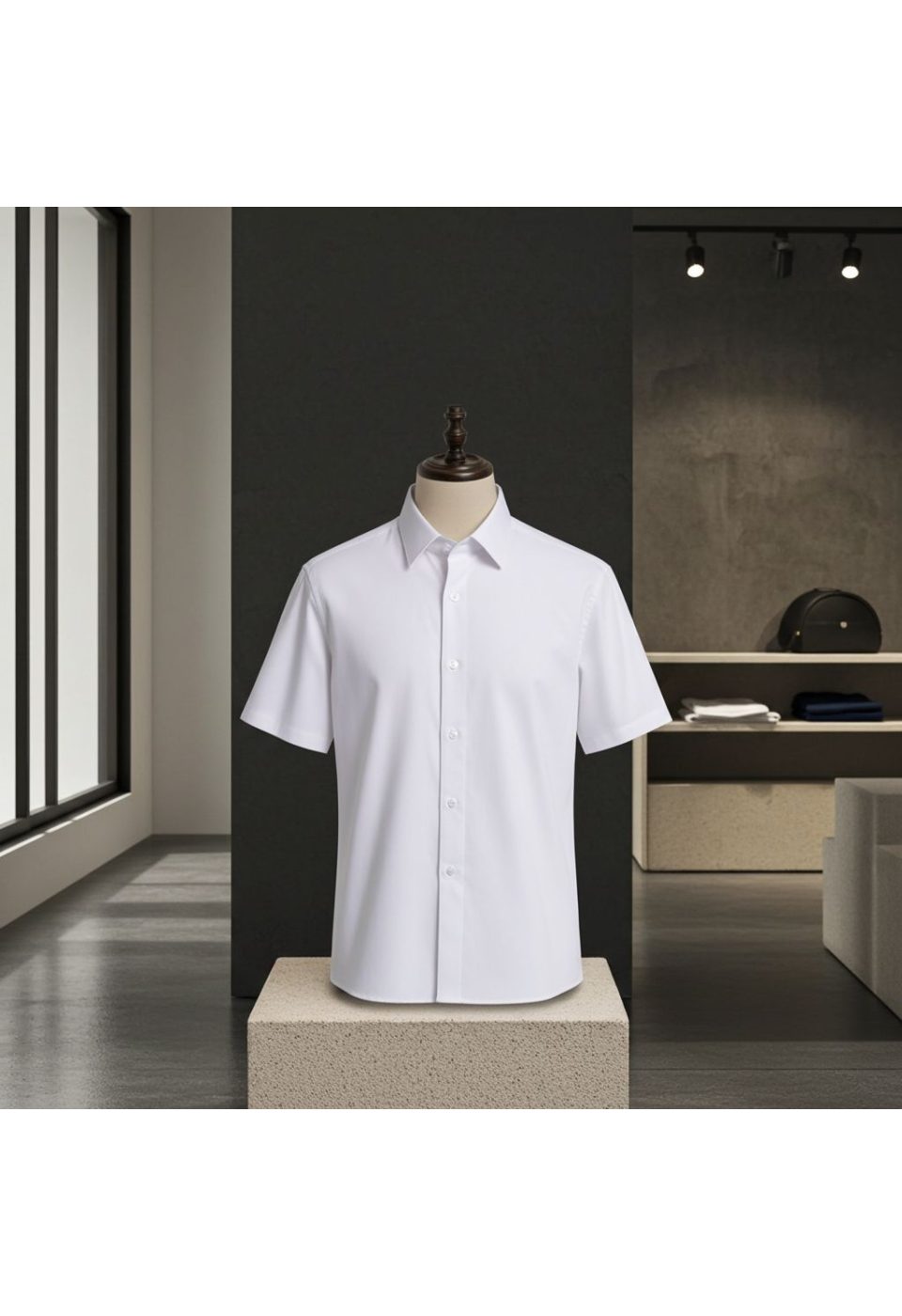 Slim Fit Kısa Kol Düz Renk Saten Erkek Gömlek 3GMK323030001 - Giovanni Fratelli