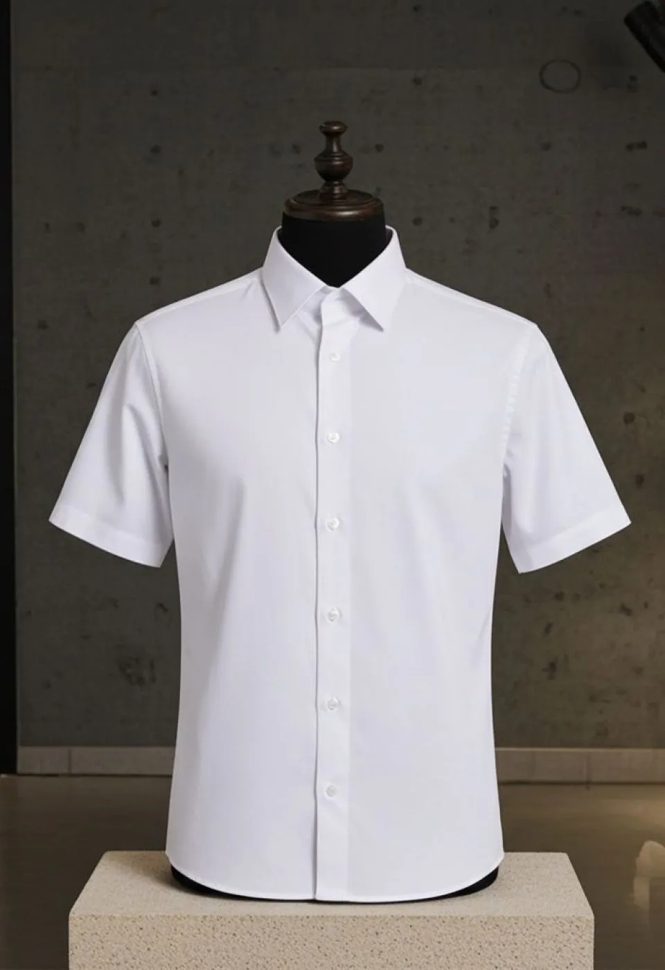 Slim Fit Kısa Kol Düz Renk Saten Erkek Gömlek 3GMK323030001