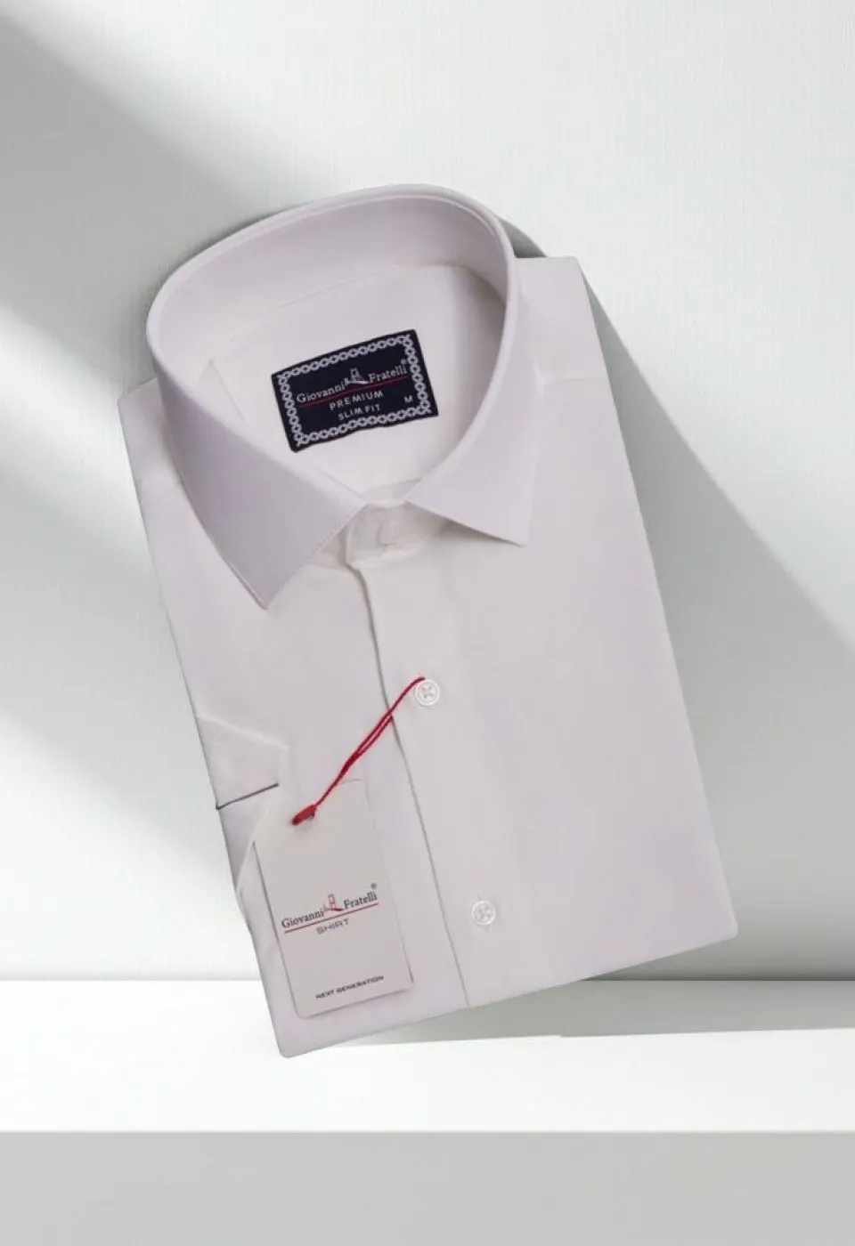 Slim Fit Kısa Kol Düz Renk Saten Erkek Gömlek 3GMK323030002