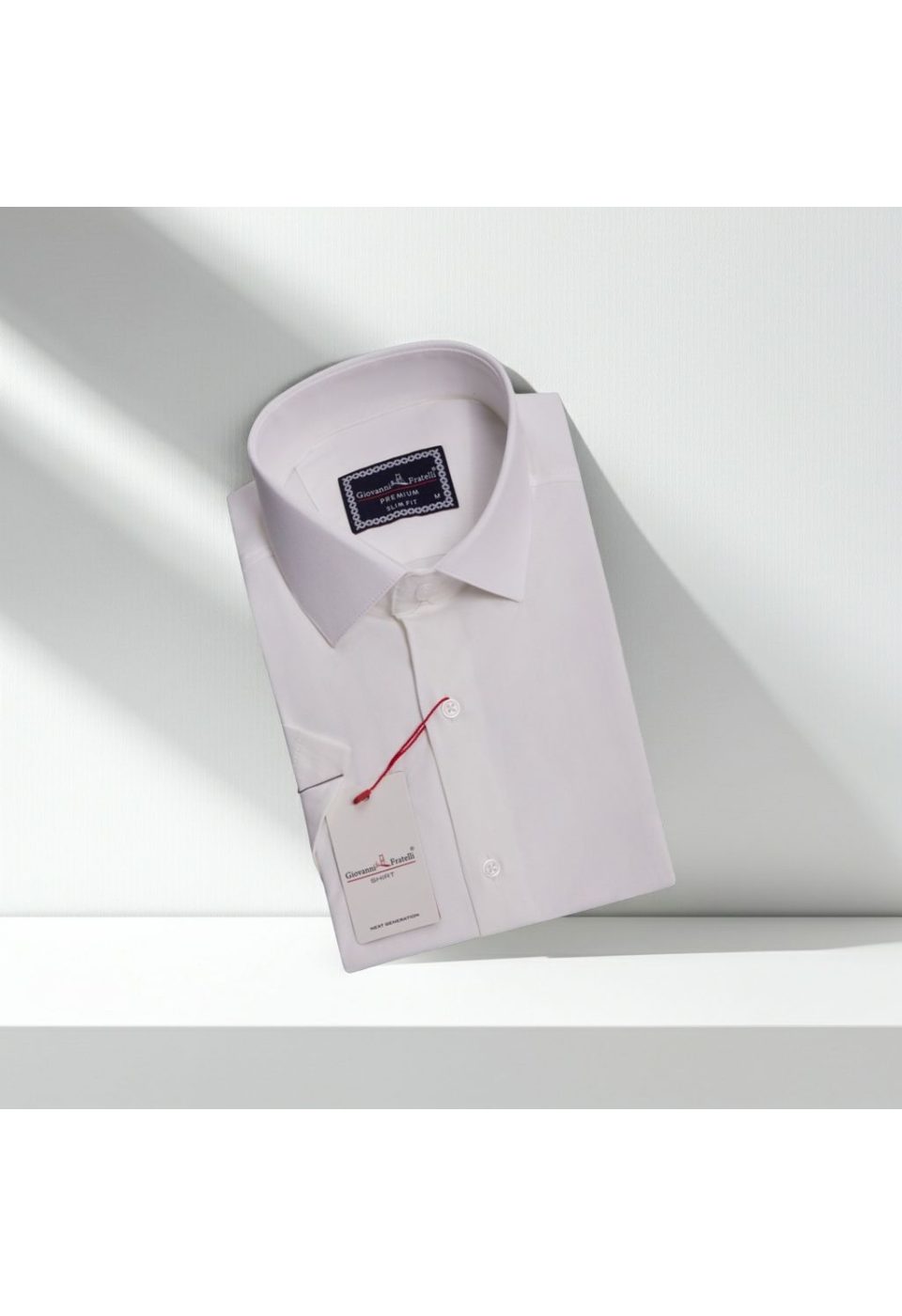 Slim Fit Kısa Kol Düz Renk Saten Erkek Gömlek 3GMK323030002 - Giovanni Fratelli