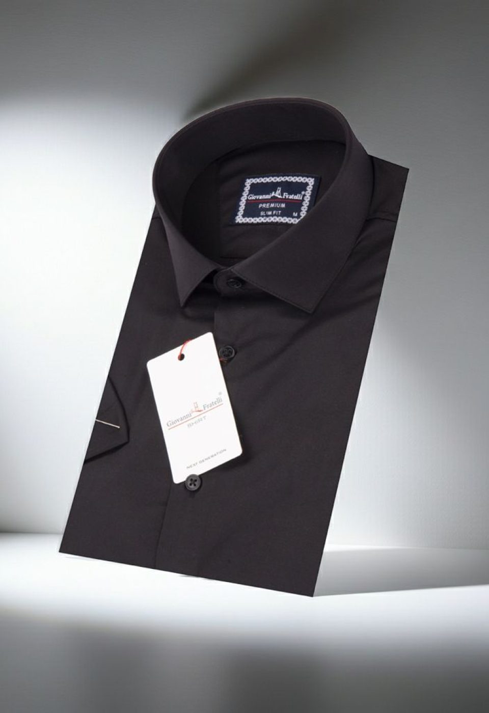 Slim Fit Kısa Kol Düz Renk Saten Erkek Gömlek 3GMK323030003 - Giovanni Fratelli